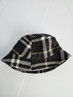 Dark Brown / Cream Vintage Burberry Bucket Hat - Image 1 of 4