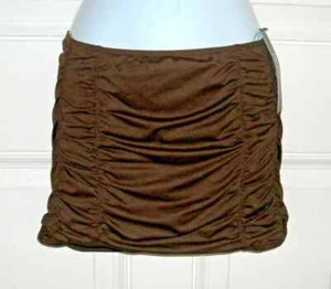 DKNY Chocolate Shirred Swim Swimsuit Cover Up Skirt Size Petite NWT $72 - Picture 1 of 3