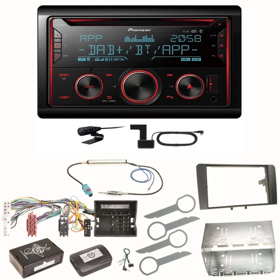 Pioneer FH-S820DAB Digitalradio Bluetooth FLAC USB Einbauset für Audi A3 8P 8PA - Bild 1 von 1