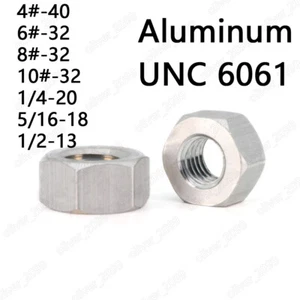 Aluminiumlegierung 6061 Sechskantmuttern Sechskantmutter DIN934 4# 6# 8# 10# 1/4 5/16 1/2 - Bild 1 von 12