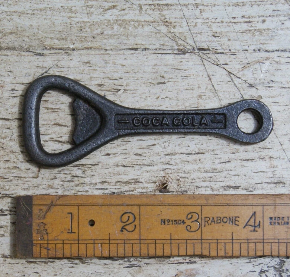 COCA COLA  Cast Iron Handheld Bottle Opener  Vintage Style Home Bar  Key Ring - Image 1 of 1