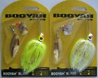 2 - Booyah   Tandem Blade Spinnerbait - 3/8 Oz. - White Chartreuse & Chartreuse