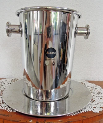Alessi Sektkühler mit Tablett, italienisches Design - Bild 1 von 4