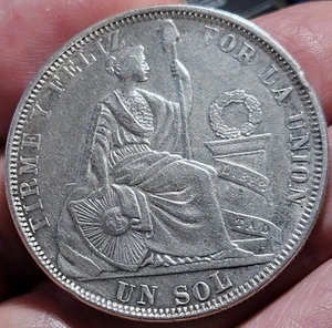 Pérou - 1 sol argent 1879 - SPL - Picture 1 of 2