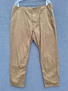 Patagonia Pants Mens 35X30 Khaki Organic Cotton Outdoor Casual Beige Straight - Picture 1 of 11