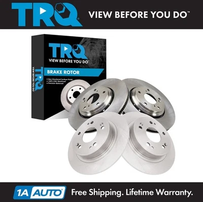 TRQ Front & Rear Brake Rotors Set for 2017-2022 Acura ILX 2016-2017 Honda Accord - Image 1 of 4