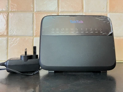 Huawei TalkTalk HG533 ADSL2+ Modem Router Schwarz Wireless N Dual-Band 4-LAN Ports - Bild 1 von 2