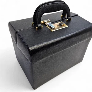Travel Jewellery Box Leather – Multiple Compartments, Mirror & Lockable Key - Picture 1 of 11