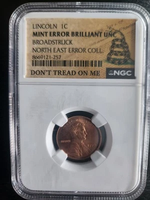 1999 Lincoln 1 Cent Mint Error Slabbed - Image 1 of 2