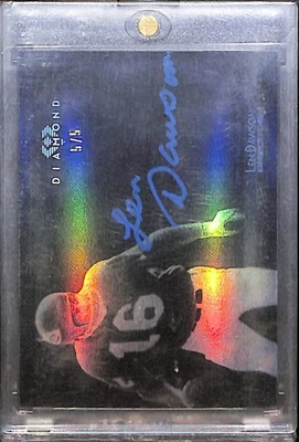 2015 Topps Diamond Len Dawson Blue Ink Auto /5 Chiefs HOF - Image 1 of 2