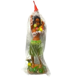 Muñeca de tablero hawaiana de colección años 70 Aloha Hula Girl Bailarina Hong Kong Nodder Nueva de Lote Antiguo - Imagen 1 de 9