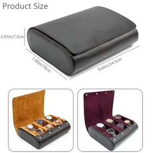 Watch Travel Case Watch Roll Travel Case Organizer Display Watch Case Organizer - Imagen 1 de 21