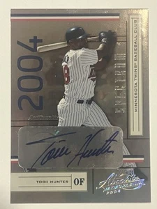 Torii Hunter 2004 Playoff Absolute Memorabilia Auto /100 Minnesota Twins - Picture 1 of 8