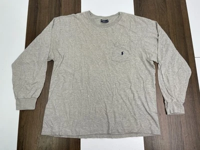 DE COLECCIÓN Polo Ralph Lauren Para Hombres Talla M Gris Camisa Pullover Crew Hecho en EE. UU. Foto 1 de 4