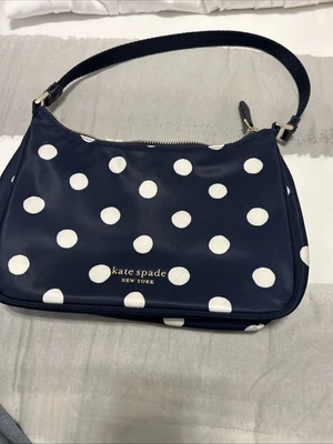 Kate Spade the little better sam nylon small shoulder bag navy Sunshine Dot - Image 1 of 4