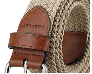 Dockers Men 1.37” Wide Comfort Stretch Fabric Adjustable Braided Belt S/M 30-34 - Picture 1 of 7