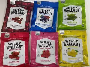 Lotto 12 sacchetti sapore Wiley Wallaby mirtillo limone anguria liquirizia mix di caramelle - Foto 1 di 15