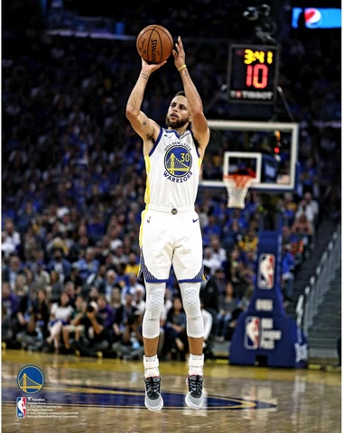 Steph Curry Golden State Warriors Unsigned 3-Point Shot 11" x 14" Photo Cover