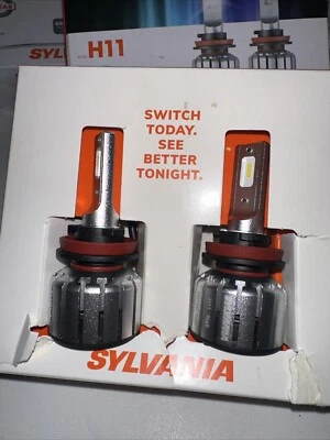 SYLVANIA H11 LED Powersports or Fog Use Only Bulbs Item H11SL.BX2 2 Pack - Image 1 of 4