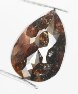 2.56 Ct Natural Loose Pear Diamond Brown Color Pear Cut rustic Diamond For Ring - Picture 1 of 10