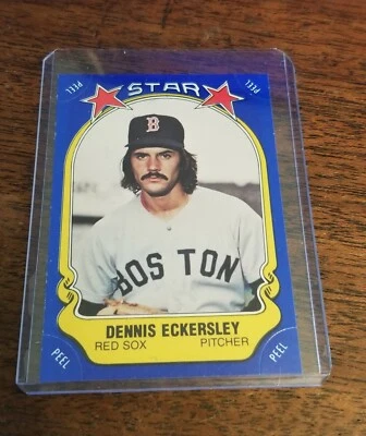 1981 Fleer Baseball Star Stickers #34 Dennis Eckersley Boston Red Sox - Image 1 of 2