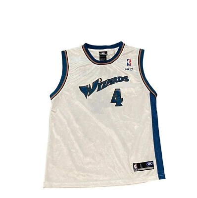 Vtg Reebok Swingman Antawn Jamison Washington Wizards Sewn NBA Jersey Kid Large - Image 1 of 4