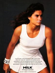 GOT MILK? AD 1995 GABRIELA SABATINI ~ SEXY TENNIS PLAYER ~ PINUP GIRL	 - Picture 1 of 1