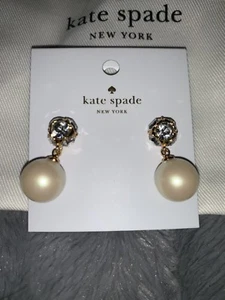 Pendientes de perlas CREMA/ORO CREMA MERMELADA Kate Spade New York O0RU1959 NUEVOS CON ETIQUETAS - Imagen 1 de 4