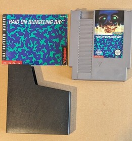NES Raid on Bungeling Bay 1987 Cart, Manual  Black Sleeve Tested Nintendo Used 