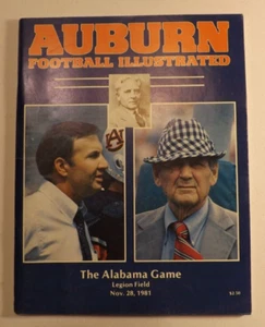 1981 Auburn Football Illustrated, The Alabama Game, Legion Field, The Iron Bowl - Picture 1 of 10