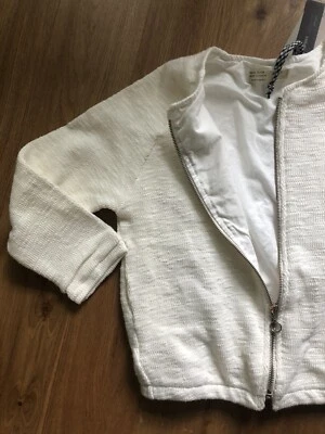 NWT Zara Kids cardigan/jacket - off-white - LINED - size 7/122 cm - Image 1 of 4
