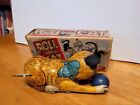 VERY NICE VINTAGE 1950's MARX WIND UP  ROLLOVER CAT with BOX
