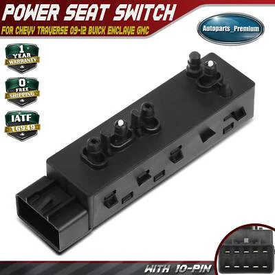 Power Seat Adjuster Switch for Chevrolet Traverse 09-12 Buick Enclave GMC Right - Image 1 of 4