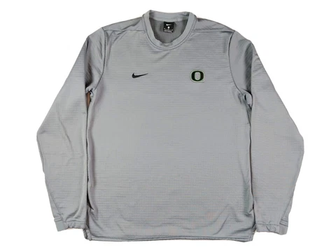 Nike Oregon Ducks Dri Fit Crewneck Sweatshirt Mens M Gray Waffle Therma Fit Cover