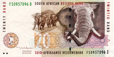 South Africa 20 Rand ND(1999) aXF Banknote P-124b Prefix FS Mboweni Sig. - Image 1 of 2