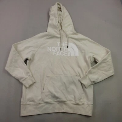 Женская толстовка с капюшоном North Face большой пуловер с длинным рукавом легкий цвет слоновой кости - Изображение 1 из 4