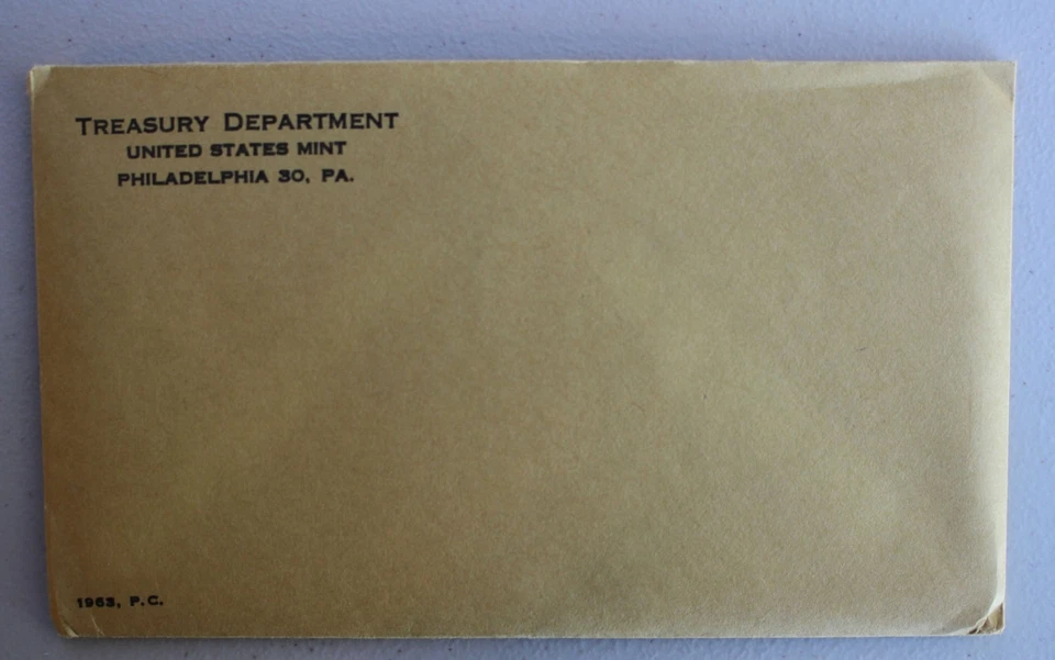 SEALED 1963 Annual 5 Coin Proof Set Silver Coins Envelope & Franklin Half Dollar - Image 1 of 1