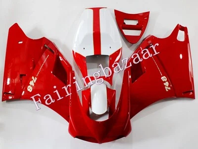Fit for 1996-2002 Ducati 748/996/916 Red White Gold ABS injection Fairing Kit - Imagem 1 de 4