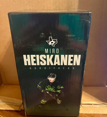 Miro Heiskanen Blackout Jersey Bobblehead - Dallas Stars SGA 4/8/23 NIB Cover