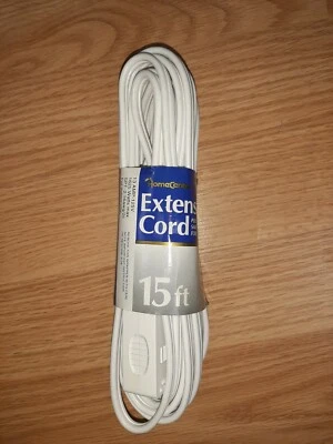 16/ 2 Prong Indoor Extension Cord (3 Outlet Extension Cord) Tamper Guard 15FT - Image 1 of 3