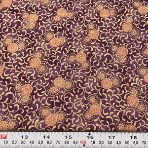 Contemporary Cottage Collection Red Rooster Fabrics Purple Cotton Remnant 24x43 - Picture 1 of 2
