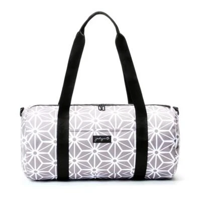 19 in Barrel Womens Duffel Gym Weekender Bag Geometric Gray Pattern Travel - Image 1 of 4
