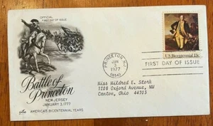 Battle of Princeton NJ First day of Issue January 3 1977 Envelope Stamp Bicenten - Picture 1 of 1