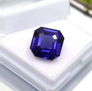 Certified Rare Lustrous Blue Tanzanite Loose AAA+ Gemstone 10 ct Radiant Cut - Picture 1 of 5