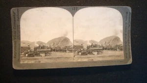 Stereograph View Card - RED RIVER VALLEY N Dakota - 1899 Threshing - #16740 - Picture 1 of 3