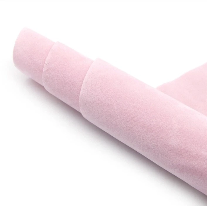 Pink Double Sided Velvet FAUX LEATHER SHEET 8" x 12"  WHOLESALE 1077317 - Image 1 of 1