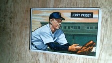 1951 Bowman baseball card # 71 Jerry Priddy EX+