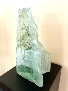 Yves Trucchi Kunst Glas Fischschule Skulptur Aquarium Briefbeschwerer Frankreich 10 Zoll - Bild 1 von 16