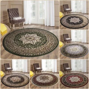 Luxury Traditional Circle/Round Rug Bedroom Living Room Rug 120x120 cm Size UK* - Picture 1 of 7