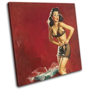 Vintage Girl Poster Retro Pin-ups Nude SINGLE TELA parete arte foto stampa - Foto 1 di 1